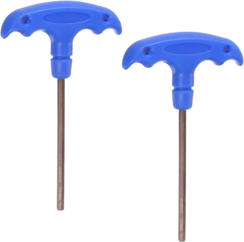 Vista 8 de HARFINGTON 2 unids H2 T-Handle Llave hexagonal Llave 0.079 in S2 Acero T-Key Hexágono Interior Herramienta de reparación