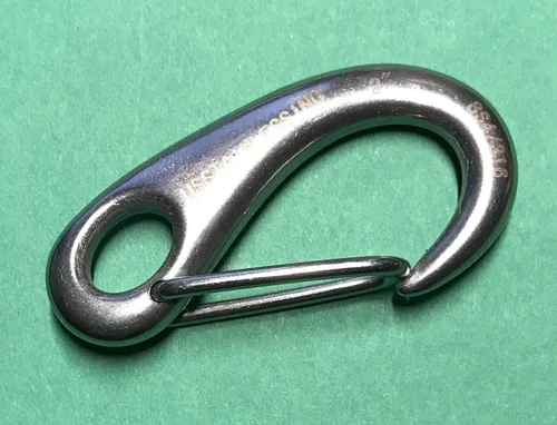 Vista 5 de US STAINlESS 50 piezas de acero inoxidable 316 Spring Gate Snap Hook Clip de 2 pulgadas garra de langosta de grado marino