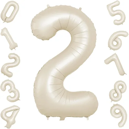 Vista 48 de Biapian Globo de papel de aluminio gigante crema A de 40 pulgadas, globos grandes A de aluminio con helio para cumpleaños, baby shower, boda