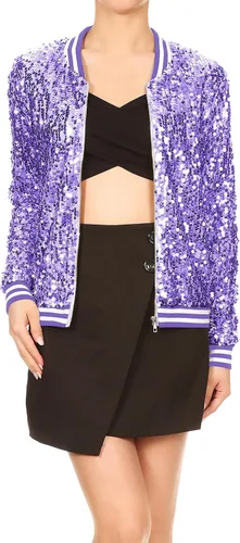 Vista 6 de Anna-Kaci - Chaqueta de manga larga con cremallera frontal y puños acanalados para mujer (personalizable)