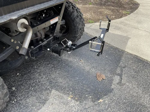 Vista 4 de Gancho de basura montado en bola de una sola lata de fabricación estadounidense con acoplador de lata - por Garbage Commander