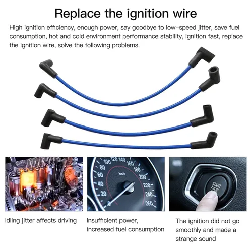Vista 7 de Juego de cables de enchufe para Johnson Evinrude 90 y 115 Hp 4 Cyl Comparar con 18-8839 9-28092