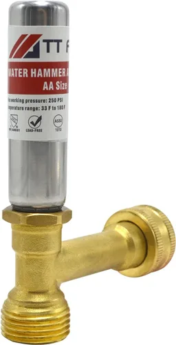Vista 9 de Arrestor de Martillo de Agua de Acero Inoxidable 1/2" Pex Detén el Martilleo Reduce los Golpes Conexión de Crimpado Pex