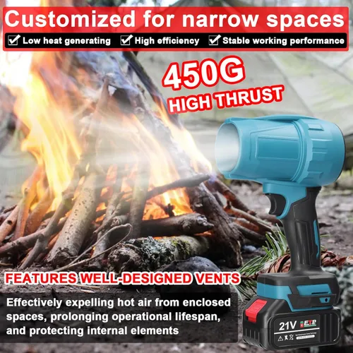 Vista 4 de Turbofan de mano con conducto de alta potencia Ventilador de chorro de litio Ventilador violento multifuncional Lavadora de coche de alta potencia