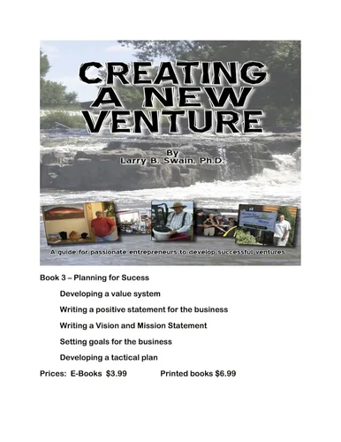 Creating a New Venture Book 3 Planning for Success