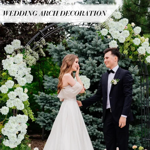 Vista 4 de Yunsailing 100 flores artificiales de hortensias con tallos de seda para centros de mesa de boda, ramo falso para decoración de fiesta de jardín