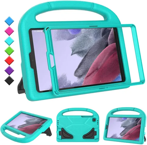 Vista 10 de Funda para niños para tablet Samsung Galaxy Tab A7 Lite de 8.7", protector de pantalla integrado, funda protectora con mango y soporte a prueba