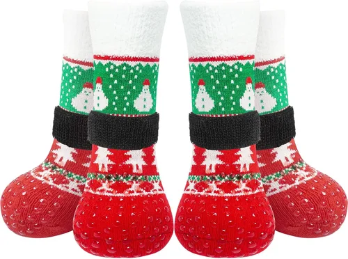 Vista 18 de EXPAWLORER - Calcetines antideslizantes para perros pequeños, medianos y grandes, evitan que se laman las patas, botines para pavimento caliente