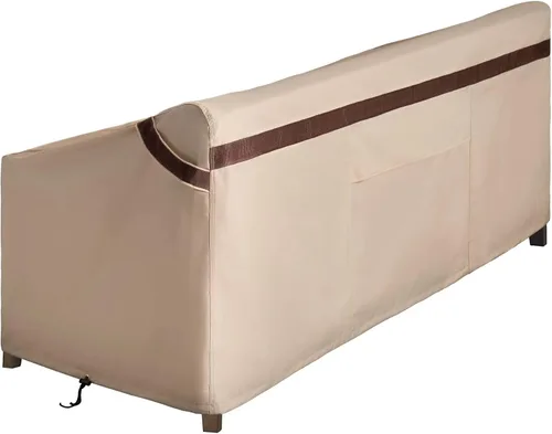 Vista 5 de Fundas para banco de patio de 54 x 37 x 35 pulgadas, impermeable, resistente a los rayos UV, para muebles de ley y muebles pequeños