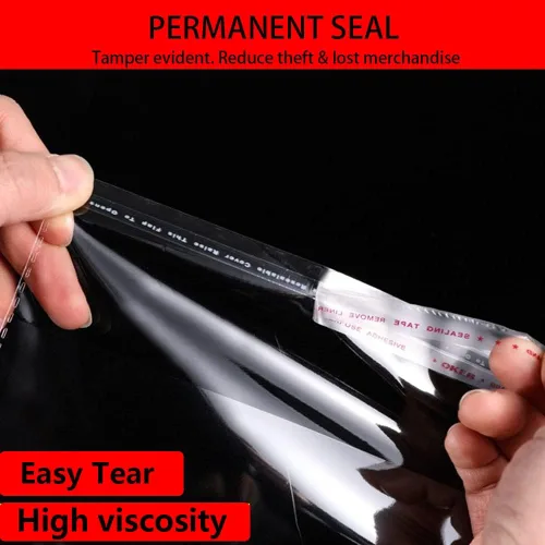 Vista 4 de Keoferlo 100 bolsas de polietileno transparente de 10 x 14 pulgadas de celofán autosellantes para camisetas de plástico transparente para envolver