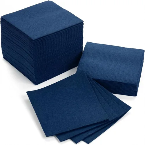 Vista 20 de AH AMERICAN HOMESTEAD Servilletas de cóctel de papel, servilletas desechables similares al lino, 4.75 x 4.75 pulgadas, servilletas cuadradas a