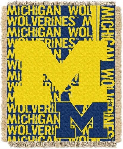 Vista 2 de Manta jacquard de triple tejido jacquard con licencia oficial de la NCAA "Double Play", 48 x 60 pulgadas, multicolor