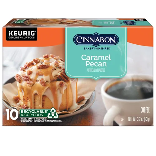 Vista 9 de Cinnabon Caramel Pecan Café, cápsulas K-Cup Keurig de porción individual, 60 unidades (6 paquetes de 10)