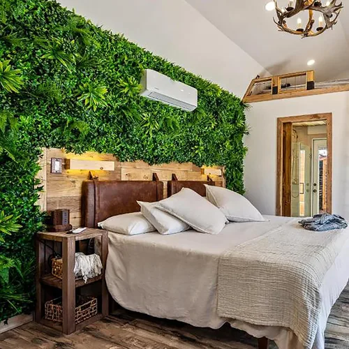 Vista 10 de 3rd Street Inn Panel de vegetación, pared de seto artificial, telón de fondo de pared de plantas falsas, pantalla de privacidad, paneles Banyan