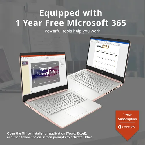 Vista 3 de HP 2022 Stream - Laptop BrightView HD de 14 pulgadas, Intel Celeron N4120, 4 GB de RAM, 64 GB SSD, gráficos Intel HD, cámara web 720p, 1 año Office