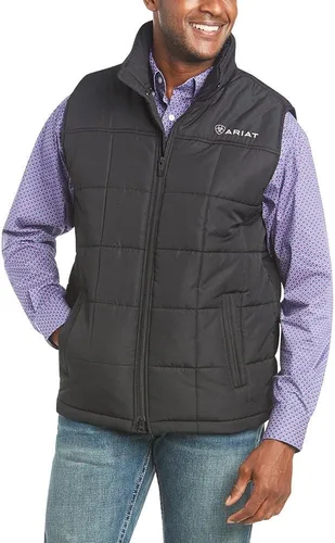 Ariat Chaleco Crius para hombre, Negro -