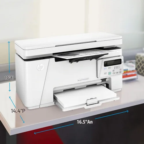 Vista 3 de HP LaserJet Pro M26nw Impresora láser compacta inalámbrica todo en uno, funciona con Alexa (T0L50A)