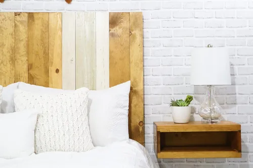 Vista 119 de Diseño mixto: cabecero hecho a mano. Se monta en pared: Fácil instalación:, Madera, Mezcla de todo terreno.