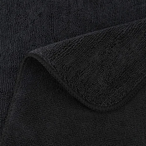 Vista 4 de POLYTE Toalla de limpieza de microfibra premium, 16 x 16 pulgadas, paquete de 12 (negro)