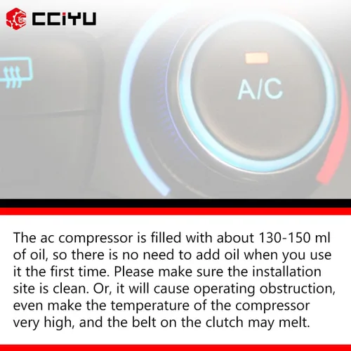 Vista 7 de cciyu Compresor de aire acondicionado 2008-2010 apto para Ford E-350 E-450 Super Duty 6.0L AC Pump