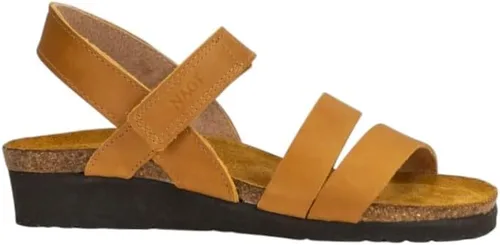 Vista 13 de Naot Kayla sandalia con taco de cuña para mujer Piel de lagarto beige