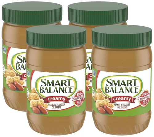 Vista 7 de Smart Balance Crema de maní y aceite de linaza en trozos, alternativa a la mantequilla de maní, 16 onzas