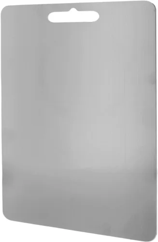 Vista 5 de Stainless Steel Cutting Board with Juice Groove and Handle Hole, Non-Warping Robust Sided Cutting Board for Meat and Vegetables (25 * 36)