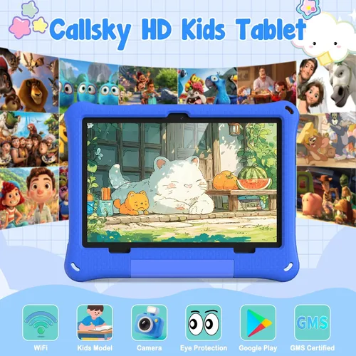 Vista 2 de CALLSKY-NOTE Tableta para niños, tableta Android 15 para niños de 10 pulgadas Octa-Core, 12GB+64GB+2TB almacenamiento expandible, funda EVA, control