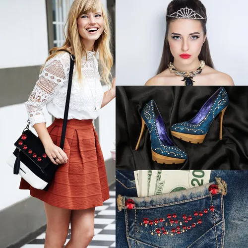 Vista 159 de Hot Fix - Diamantes de imitación de cristal con parte trasera plana, gemas de diamante de 0.189 in (20 ss, 1440 unidades, rojo)