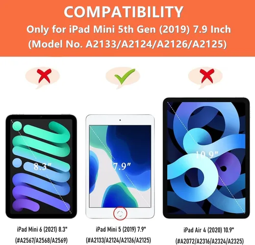 Vista 2 de iCoverCase Funda transparente para iPad mini 5, funda protectora flexible de TPU suave transparente ultrafina para iPad mini 5 de 7.9 pulgadas