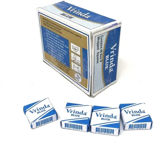 Vista 2 de Vrinda ® Cuadrados azules Caja de 48