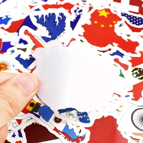 Vista 5 de Calcomanías de vinilo para laptop, paquete de calcomanías para parachoques, iPad, automóviles, maletas, botella de agua, bandera