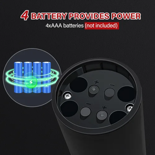 Vista 4 de Juego de molinillo eléctrico de sal y pimienta, molinos de especias a pilas con grosor ajustable, luz LED, molinillo automático de especias