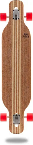 Vista 7 de Magneto Longboards Bamboo Longboards for Cruising, Carving, Free-Style, Downhill and Dancing (Bamboo Drop & Fiberglass Through Longboard)