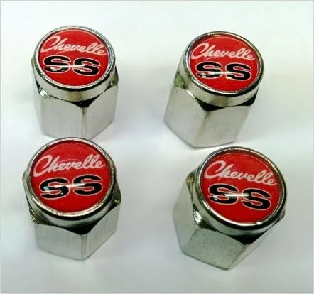 Vista 8 de Compatible con tapones de válvula Chevelle Malibu SS 396 454 (negro - negro)