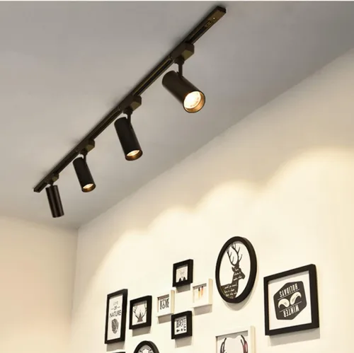 Vista 7 de H Kit de rieles de iluminación de riel de 120 V, 3.3 pies, 3 cables, circuito único tipo H con tapas finales y conector de alimentación de extremo