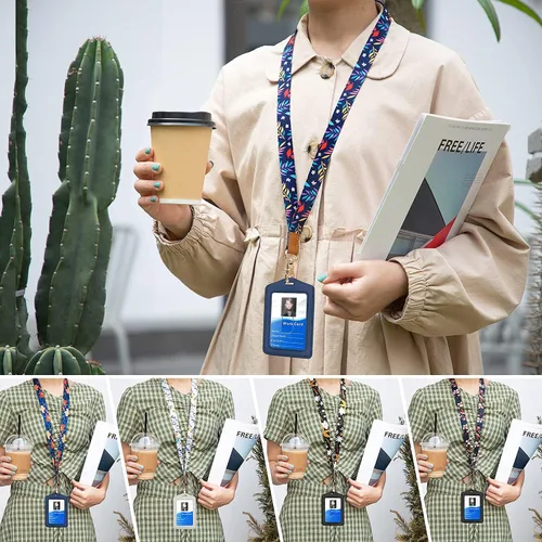 Vista 6 de Sophena Cordones para tarjetas de identificación, llaves de coche, paquete de 5, lindo llavero para mujeres profesoras