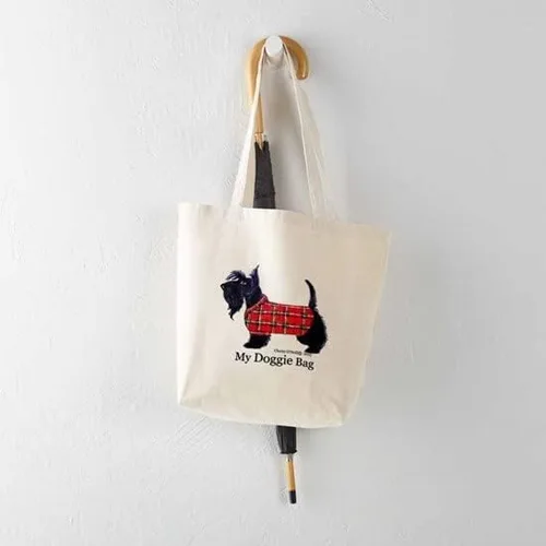 Vista 6 de CafePress Scottie - Bolsa de lona natural bolsa de compras reutilizable
