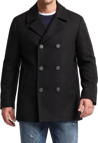 Vista 12 de Nautica Peacoat de mezcla de lana para hombre 5-Azul marino oscuro