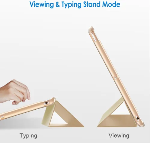 Vista 5 de JETech Funda para iPad de 10.2 pulgadas (modelo 2021/2020/2019, 9/8/7 generación), cubierta con activación/suspensión automática (beige)