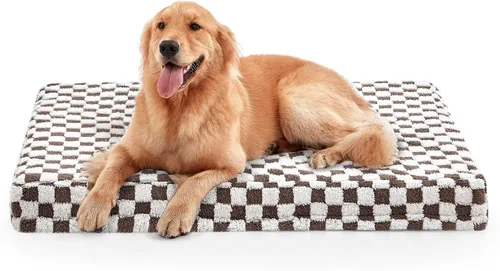 Vista 10 de JOEJOY Cama para perro para perros grandes, cama ortopédica extra grande para perros con funda extraíble y lavable, cama de espuma con forma de caja