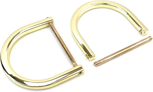Vista 23 de 4 anillos en D resistentes de 1-1/2 pulgadas de oro dorado en forma de U de repuesto para bolso, llavero, collar de perro
