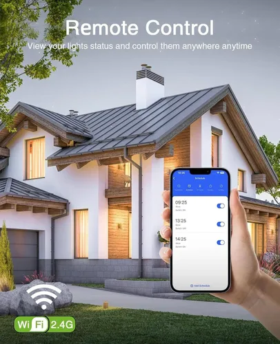 Vista 5 de GHome Smart Interruptor, interruptor Wi-Fi de luz de 3 vías compatible con Alexa y Google Home, temporizador de programación de 2.4 GHz, requiere