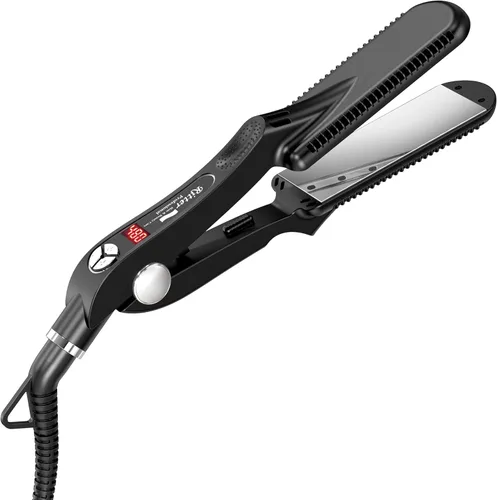Vista 7 de Ritter Professional - Sistema de transformación de cabello húmedo a seco de grado de salón, tecnología MCH de 480 °F, titanio acabado espejo, placas