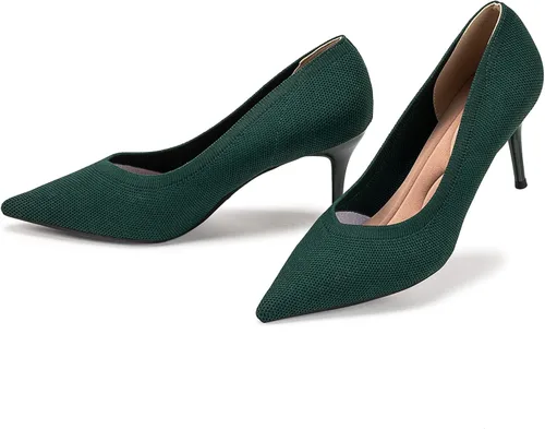 Vista 4 de Zapatos de tacón bajo con punta puntiaguda para mujer