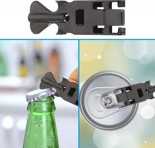 Vista 5 de Palillos de dientes de titanio multiusos, palillos de dientes de metal portátiles para dientes, palillo de dientes de acero inoxidable reutilizable