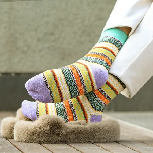 Vista 3 de Clothirily Wool Socks for Women, Thick Knit Winter Warm Boot Wool Socks