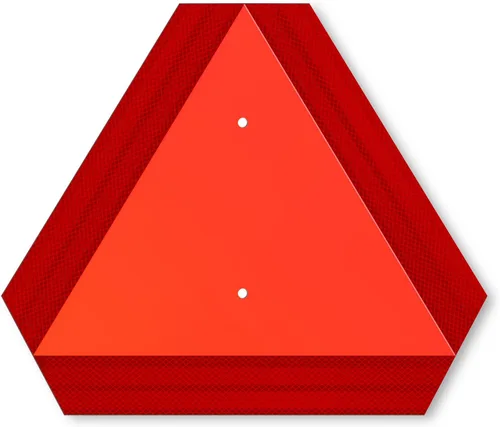Sweetapril Cartel de Vehículo de Movimiento Lento, Triángulo de Vehículo de Movimiento Lento de Aluminio Libre de Óxido, 14"X16", 40-Mil de Grosor