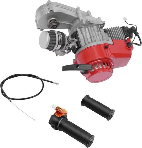 Vista 12 de Motor de 49CC de 2 Tiempos para Mini Moto de Cross de Bolsillo de 49cc, Mini Motor de Arranque por Tirón para Mini Motocicleta ATV Quad Scooter de 4
