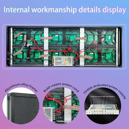 Vista 6 de P6 programable Led Sign Custom Scrolling Señales digitales al aire libre para empresas Pantalla de visualización Tablero de mensajes electrónicos